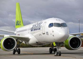 В «Пулково» прибыл первый самолет AirBaltic CS300